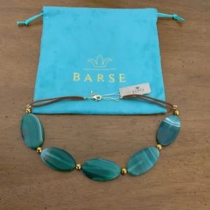 Barse Green Waves Necklace (green agate) NWT $4.99 shipping!